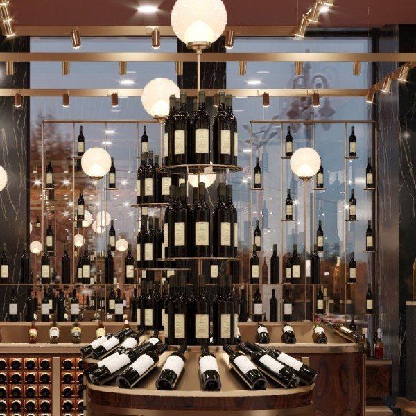Дизайн интерьера винного бутика